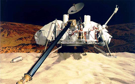 illustration of Viking lander on Mars
