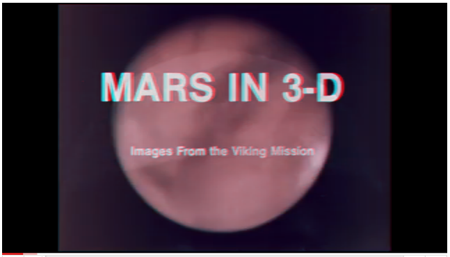 Image of opening credits of Mars in 3-D